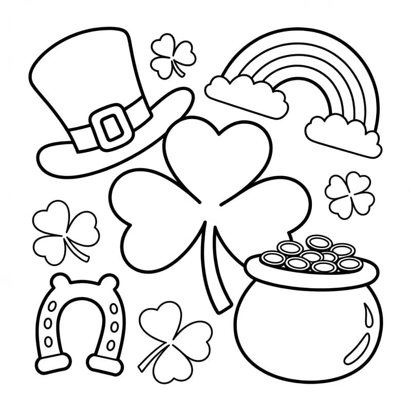 Vakker St. Patricks dag fargelegging