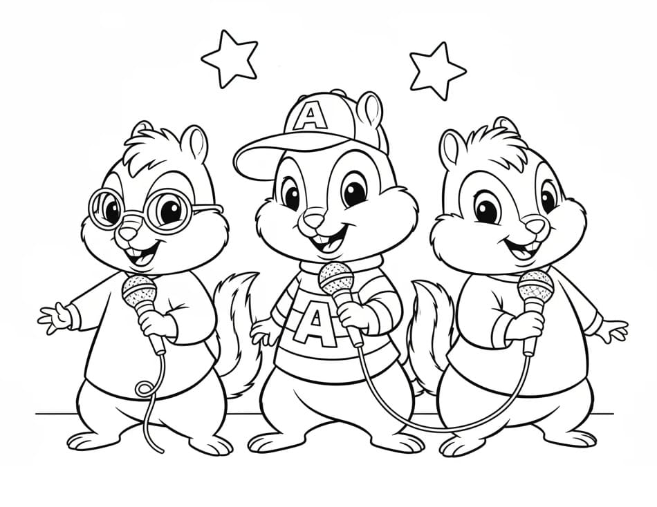 Alvin Og Gjengen fargelegging