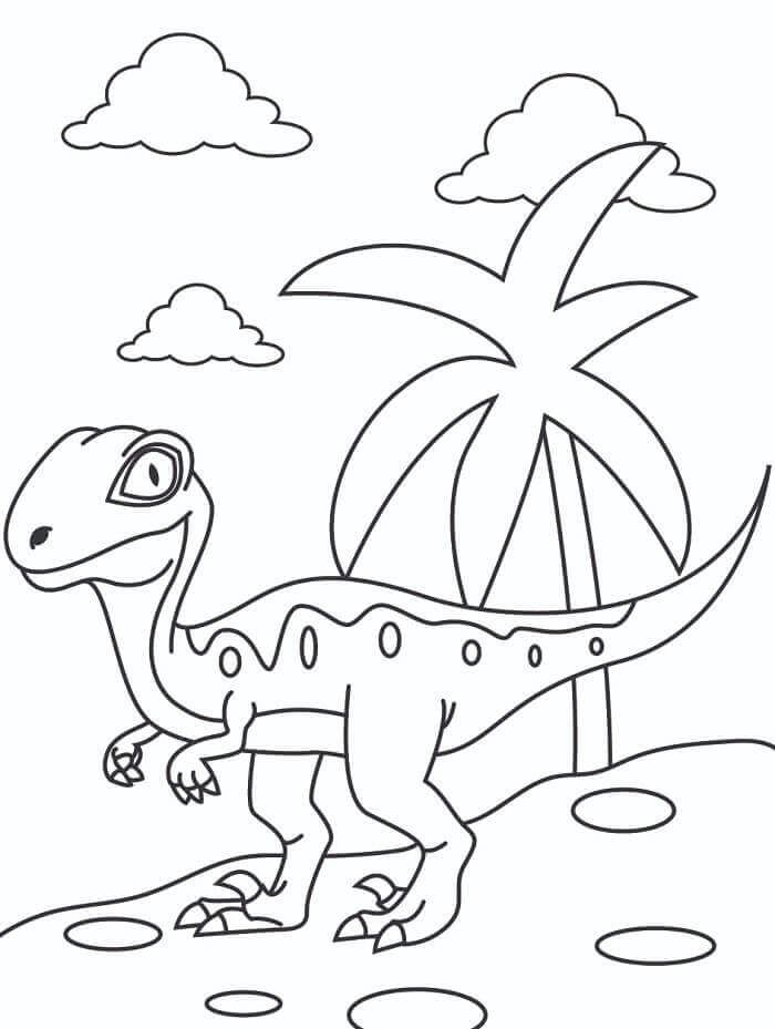 Velociraptor bilde fargelegging