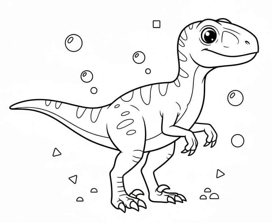 Velociraptor-dinosaur fargelegging
