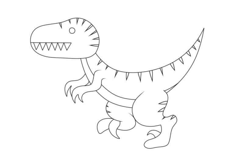Velociraptor for 6-åringer fargelegging