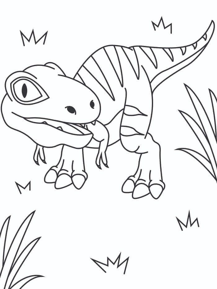 Velociraptor for barn fargelegging