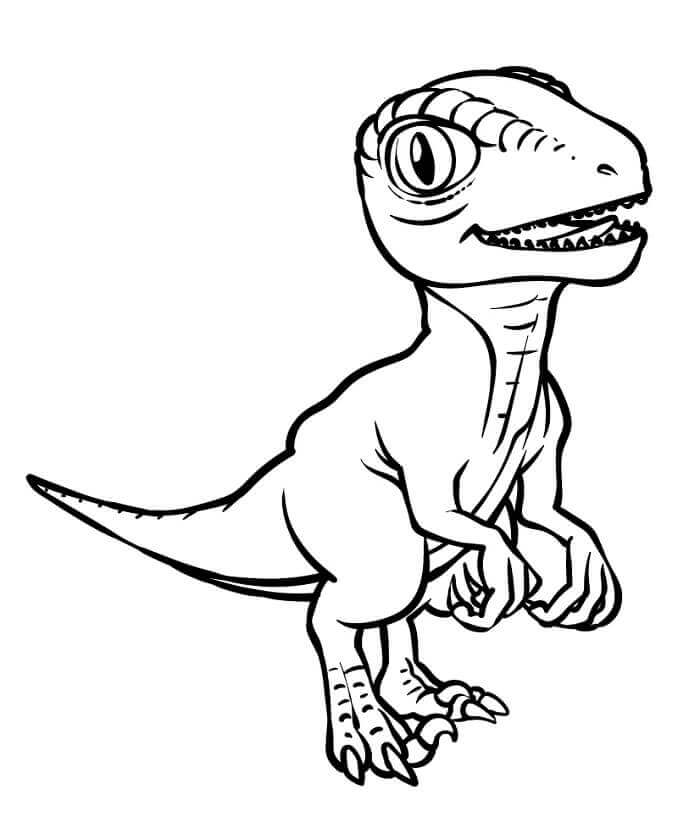 Velociraptor uten kostnad fargelegging