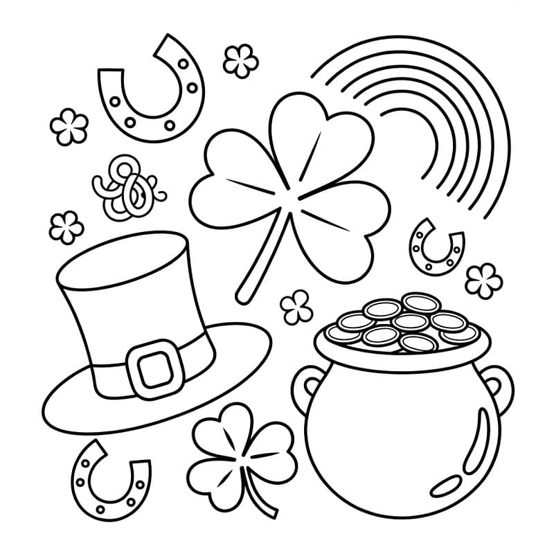 Vidunderlig St. Patricks dag fargelegging