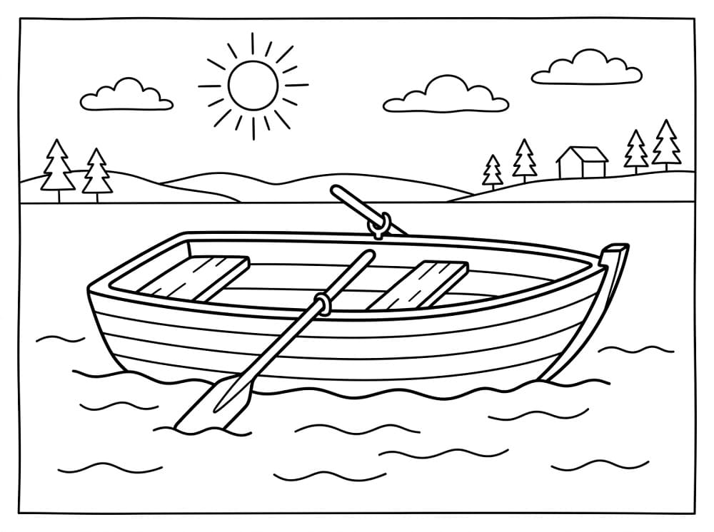 Båt å skrive ut fargelegging