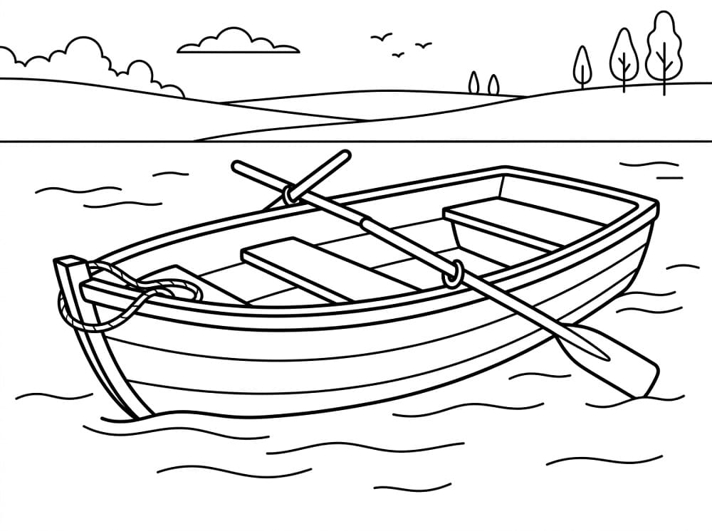Båt for barn fargelegging