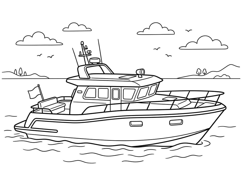 Båt gratis fargelegging