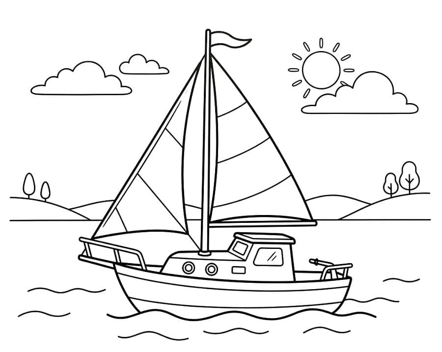 Båt kjøretøy fargelegging