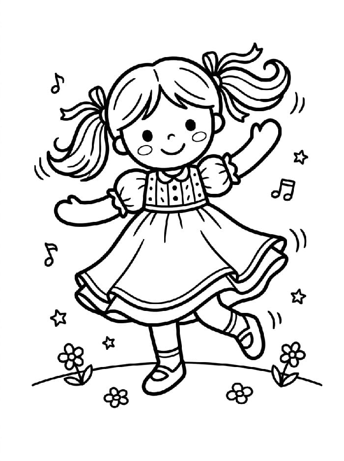 Bedårende dukke fargelegging