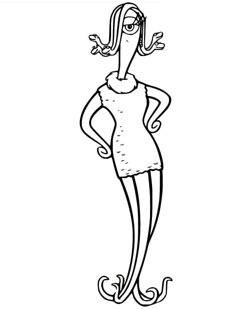 Celia Mae fra Monsterbedriften fargelegging