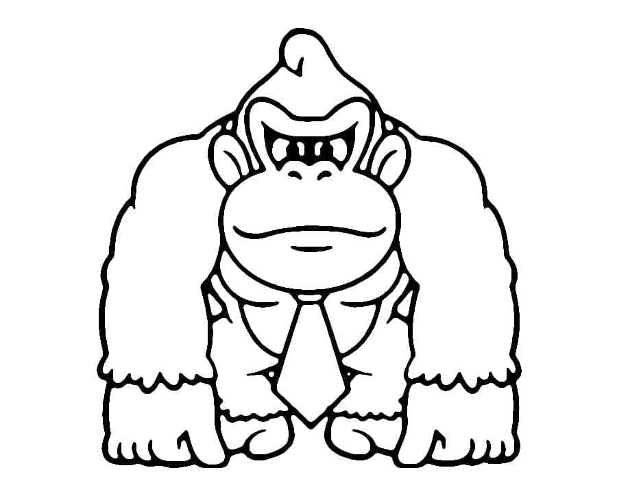 Donkey Kong for 2-åringer fargelegging