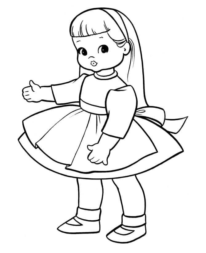 Dukke gratis bilde fargelegging