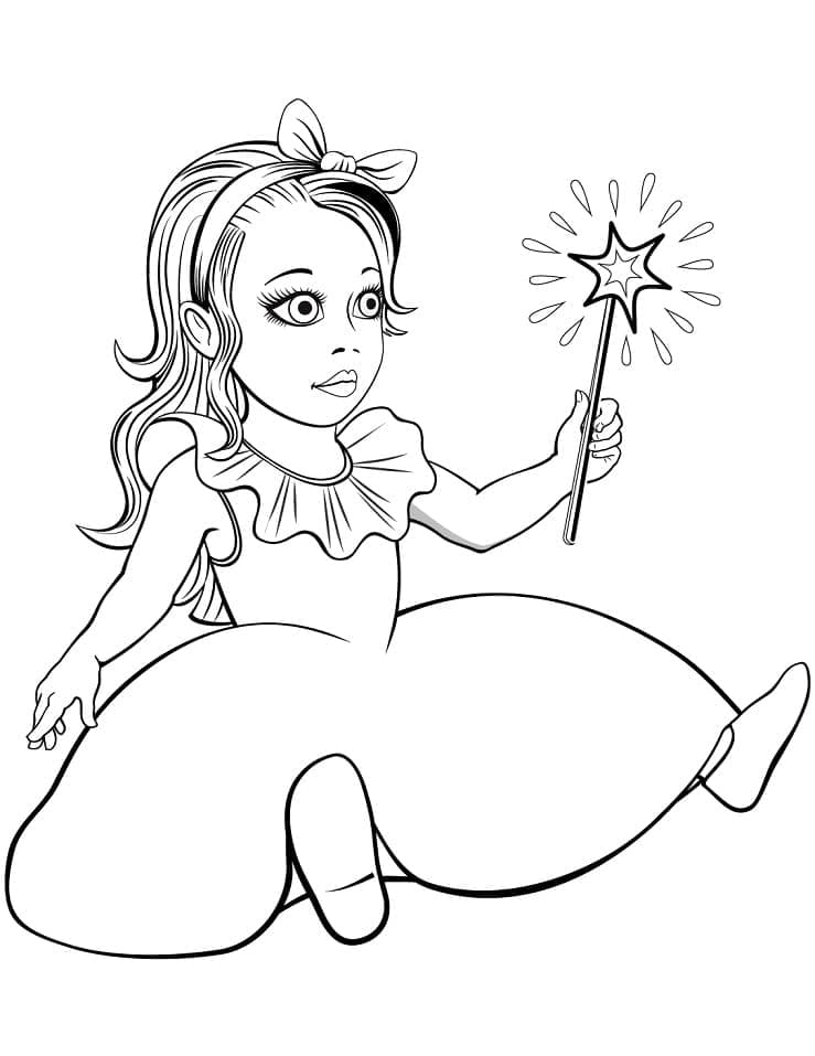 Dukke utskriftbar for barn fargelegging