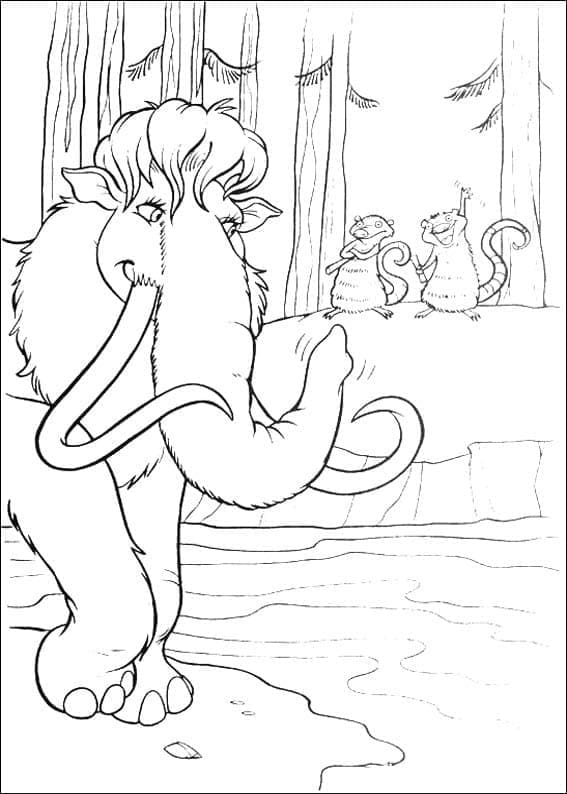 Ellie fra Istid fargelegging