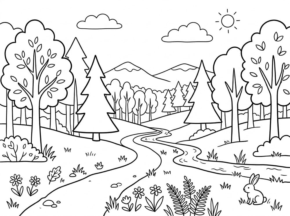 Elskelig landskap fargelegging