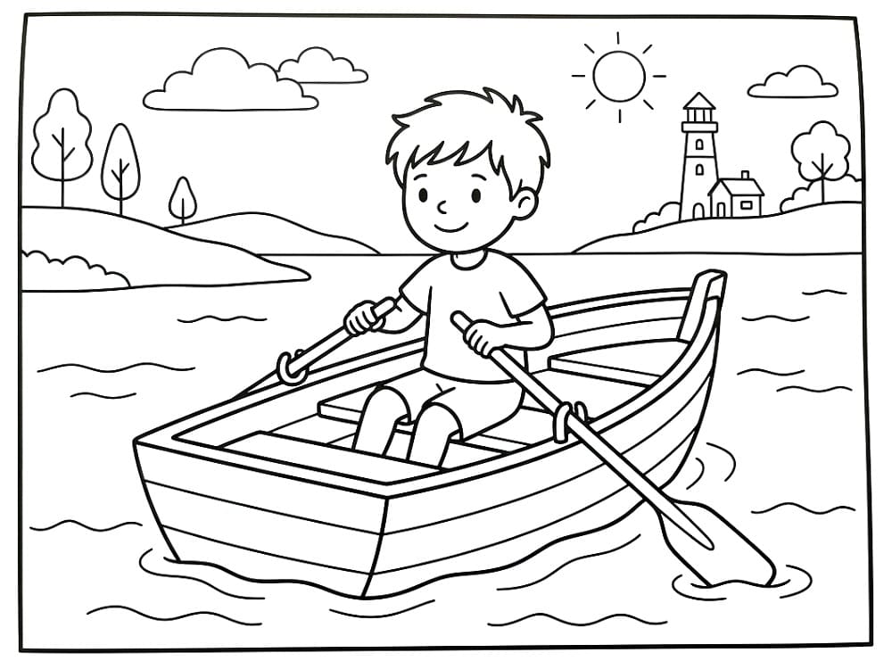 En båt fargelegging