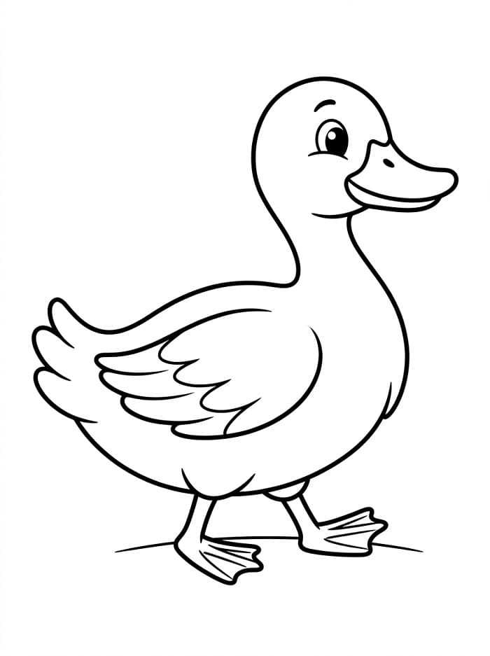 En søt and fargelegging