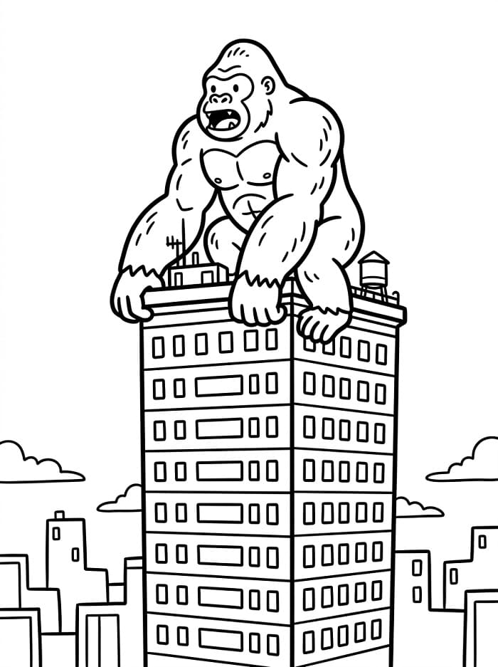 Enkel King Kong fargelegging