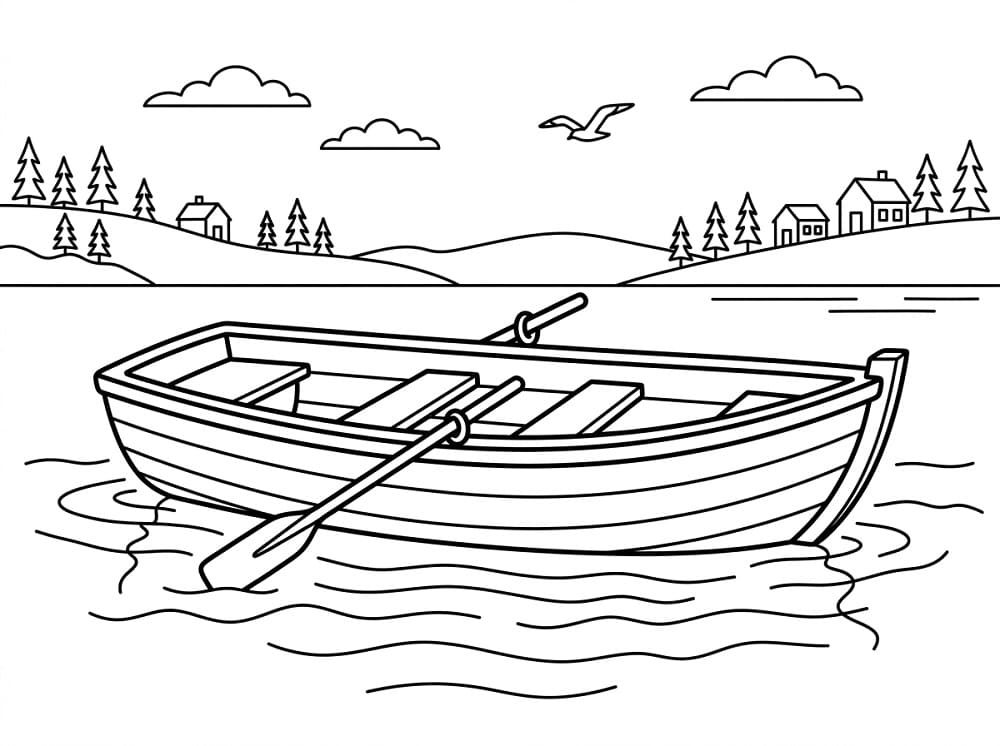 Enkel båt fargelegging