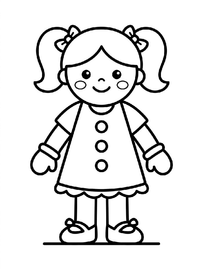 Enkel dukke fargelegging