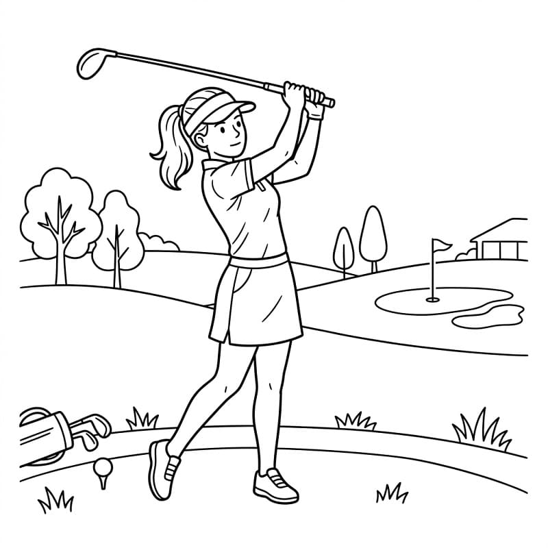 Enkel golf fargelegging