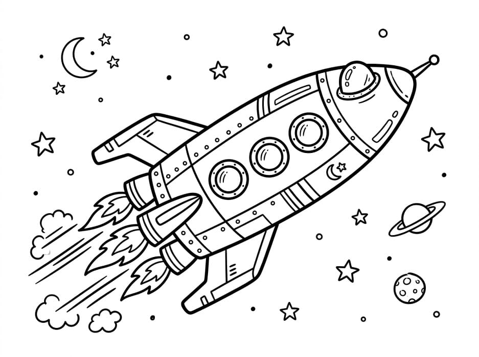 Enkel romskip fargelegging