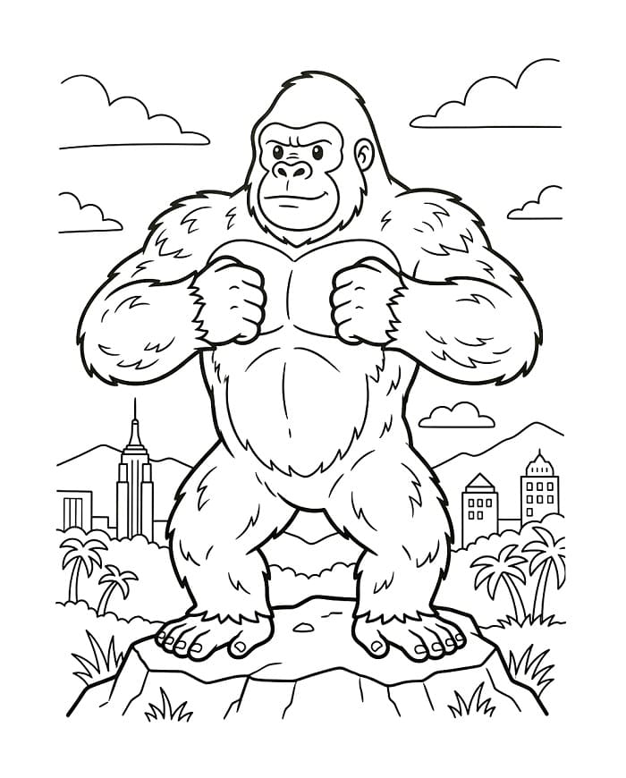 Fantastisk King Kong fargelegging