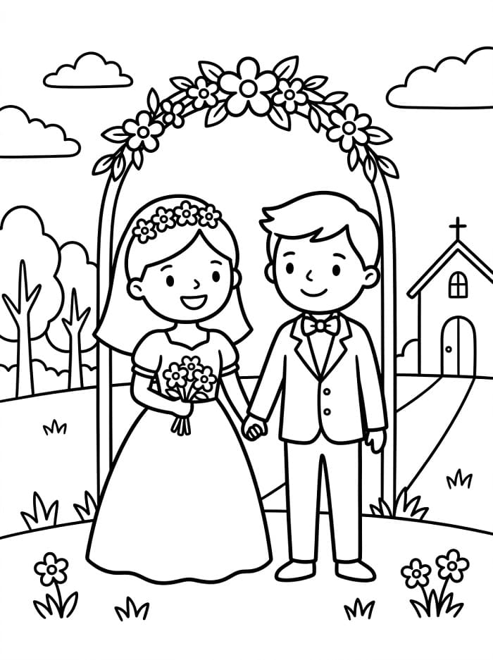 Fin bryllup fargelegging