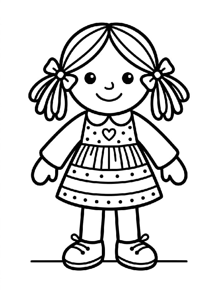 Fin dukke fargelegging