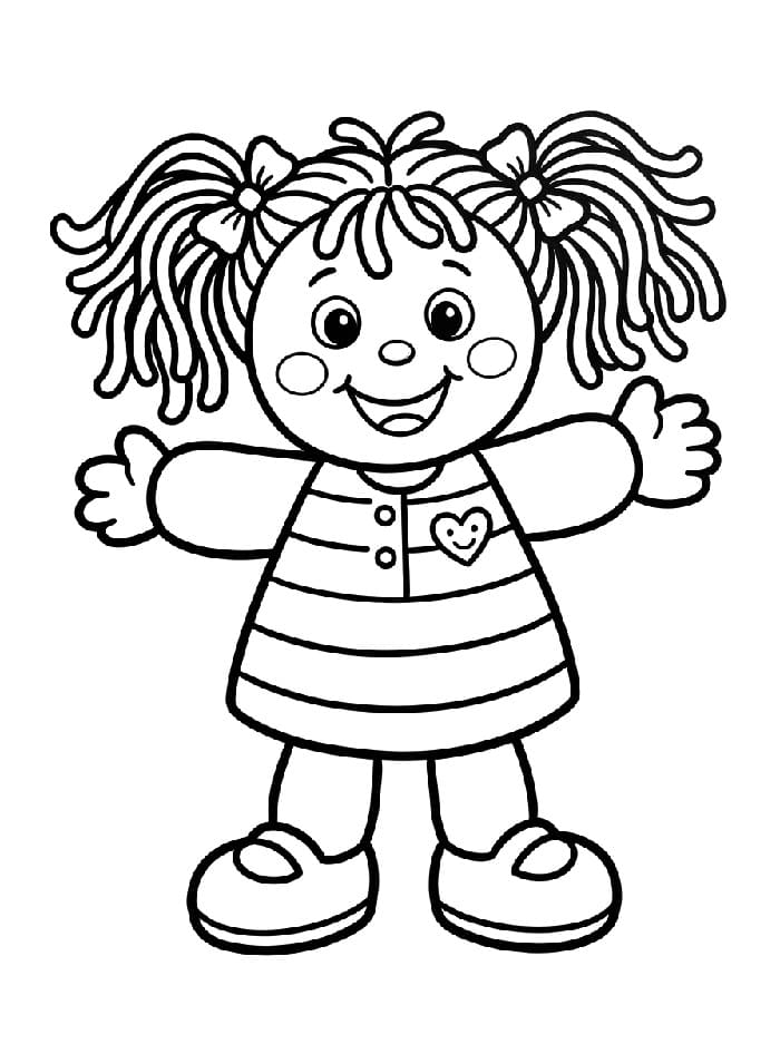 Glad dukke fargelegging