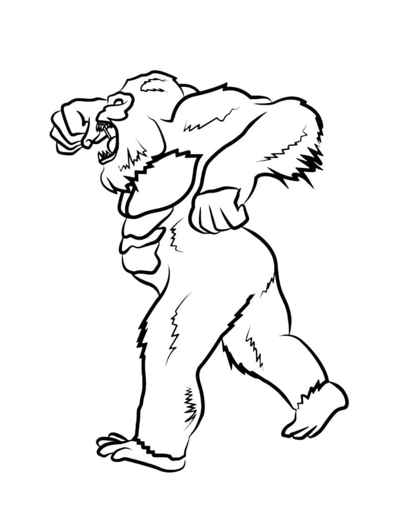 Gratis King Kong bilde fargelegging