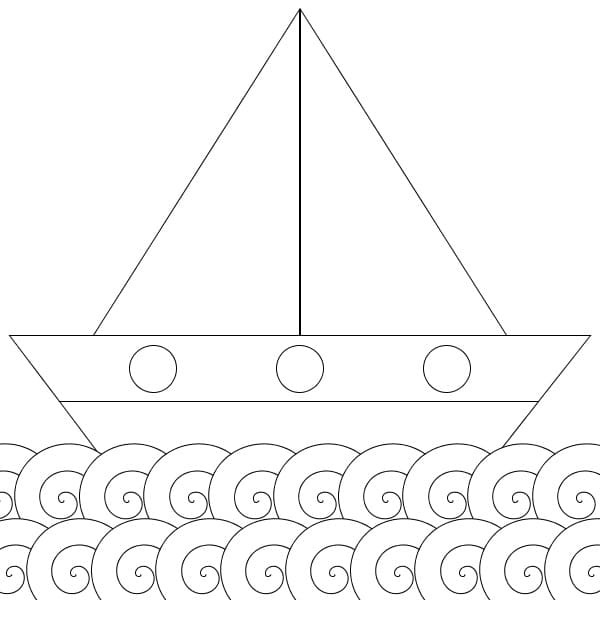 Gratis båt å skrive ut fargelegging