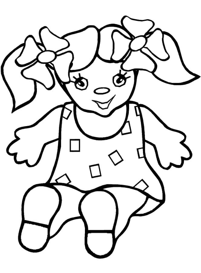 Gratis dukke bilde fargelegging