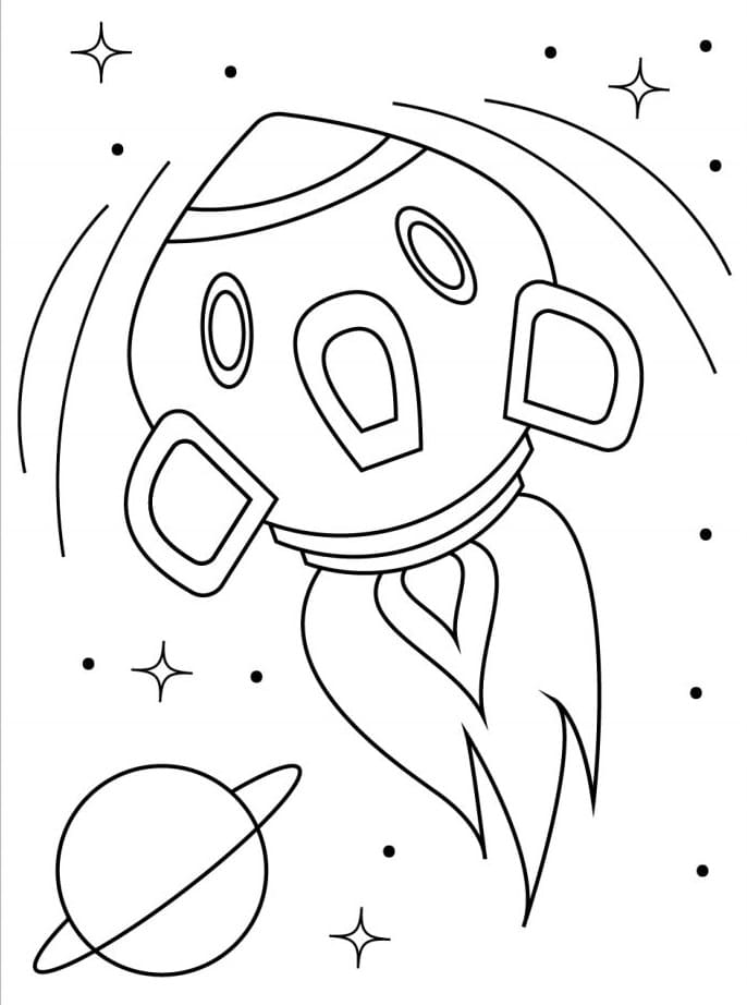 Gratis romskip utskriftbar fargelegging