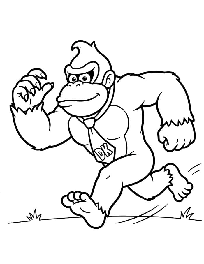Gratis utskriftbar Donkey Kong fargelegging