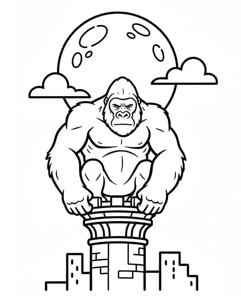 King Kong bilde fargelegging