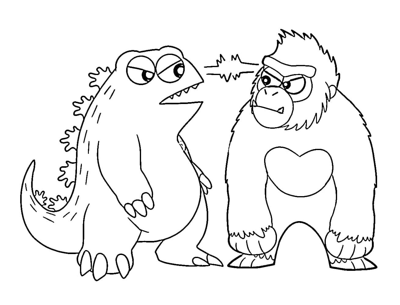 King Kong for barn på 6 år fargelegging