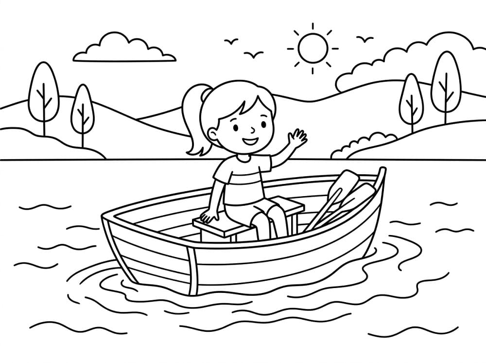 Kul båt fargelegging