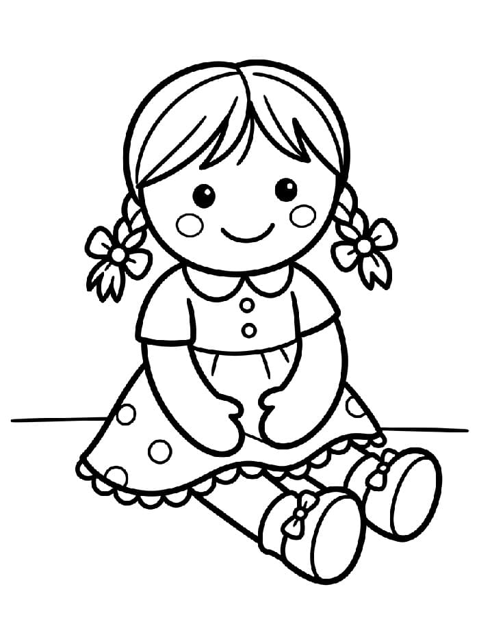 Leketøydukke fargelegging