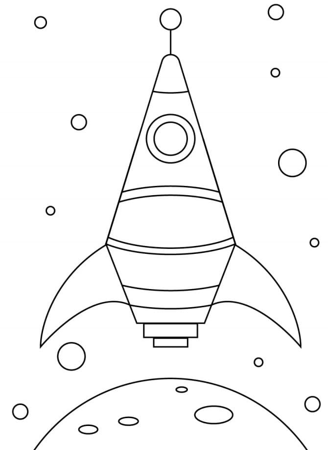 Romskip bilde fargelegging