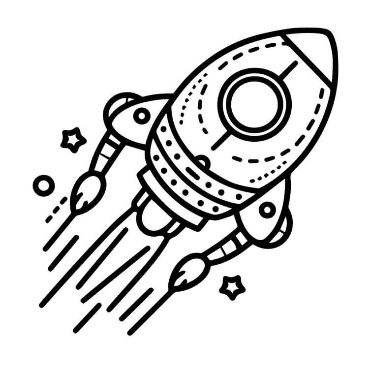 Romskip for 4-åringer fargelegging