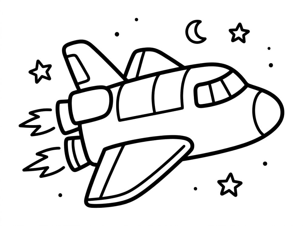 Romskip gratis utskriftbar fargelegging