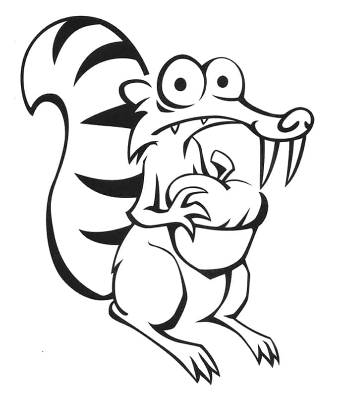 Scrat fra Istid fargelegging