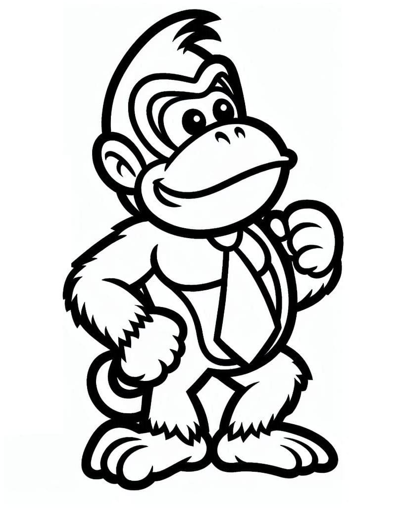 Skriv ut Donkey Kong fargelegging