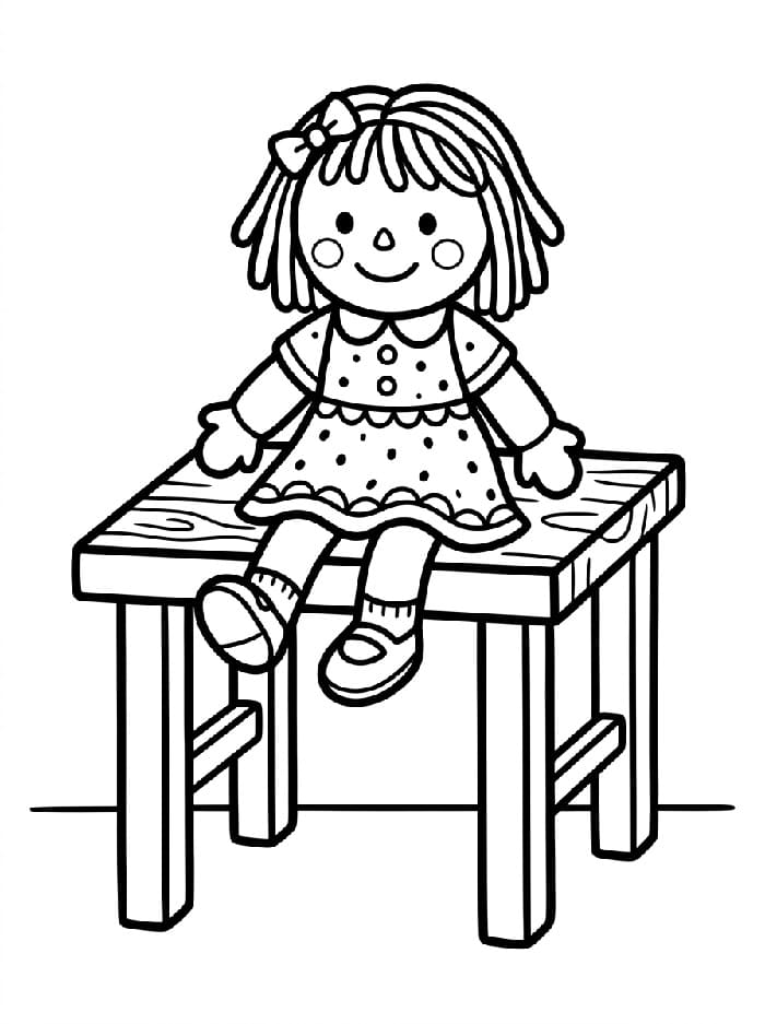 Skriv ut dukke fargelegging