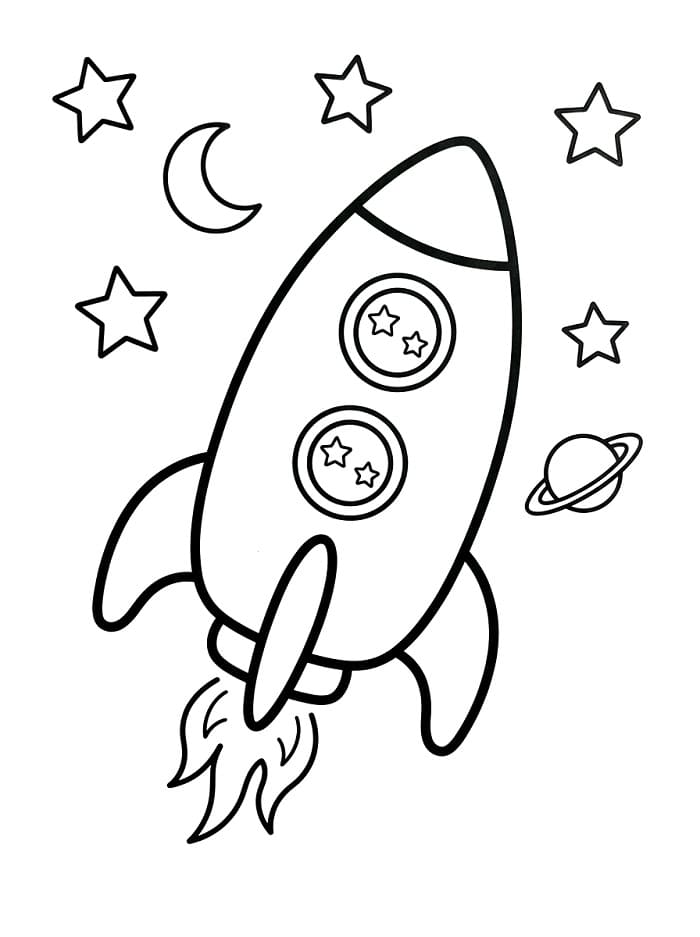 Skriv ut romskip fargelegging