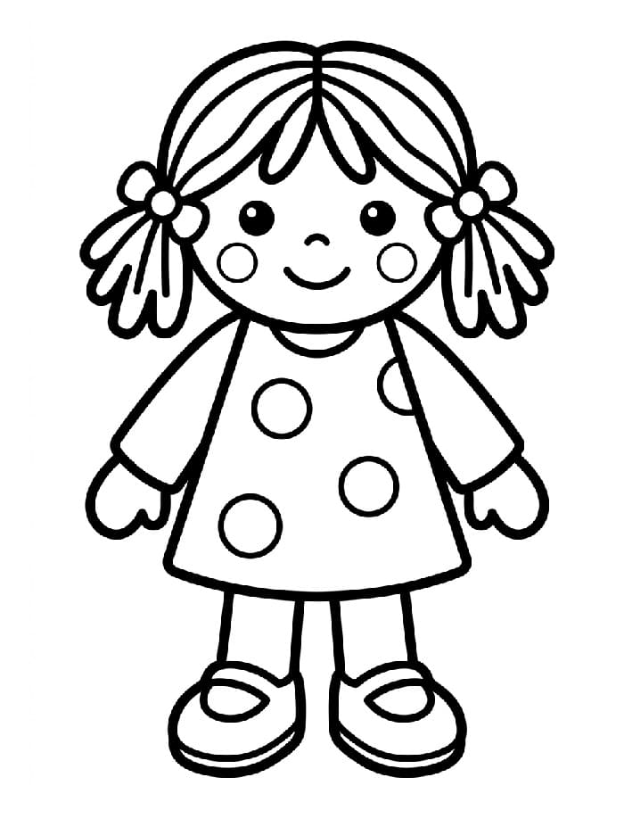 Søt dukke fargelegging
