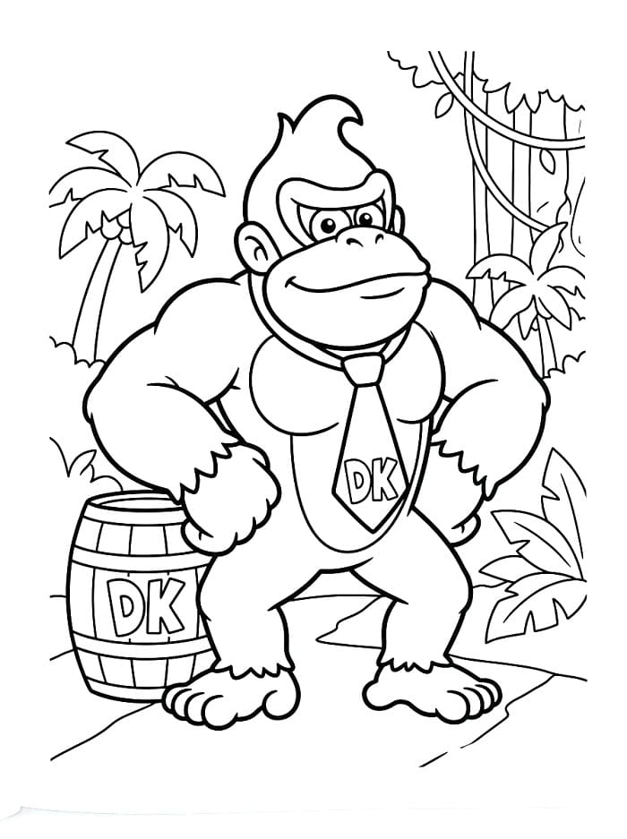 Tegneserie Donkey Kong fargelegging
