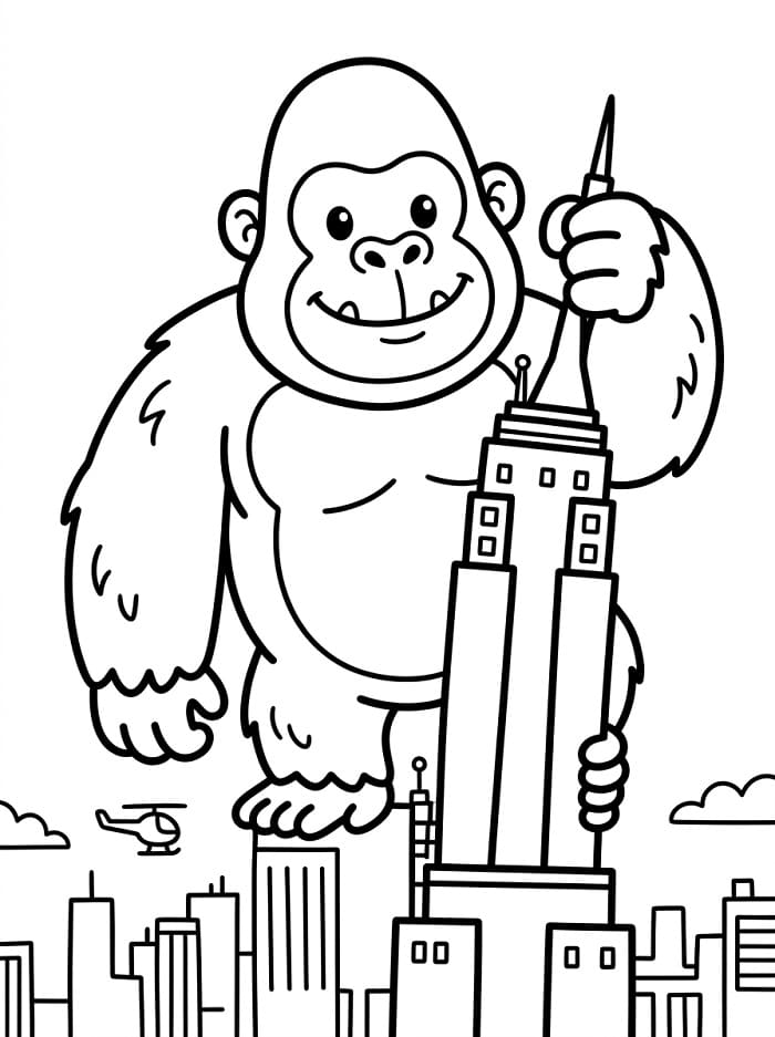 Tegneserie King Kong fargelegging