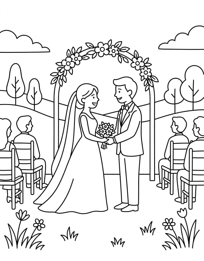 Utrolig bryllup fargelegging